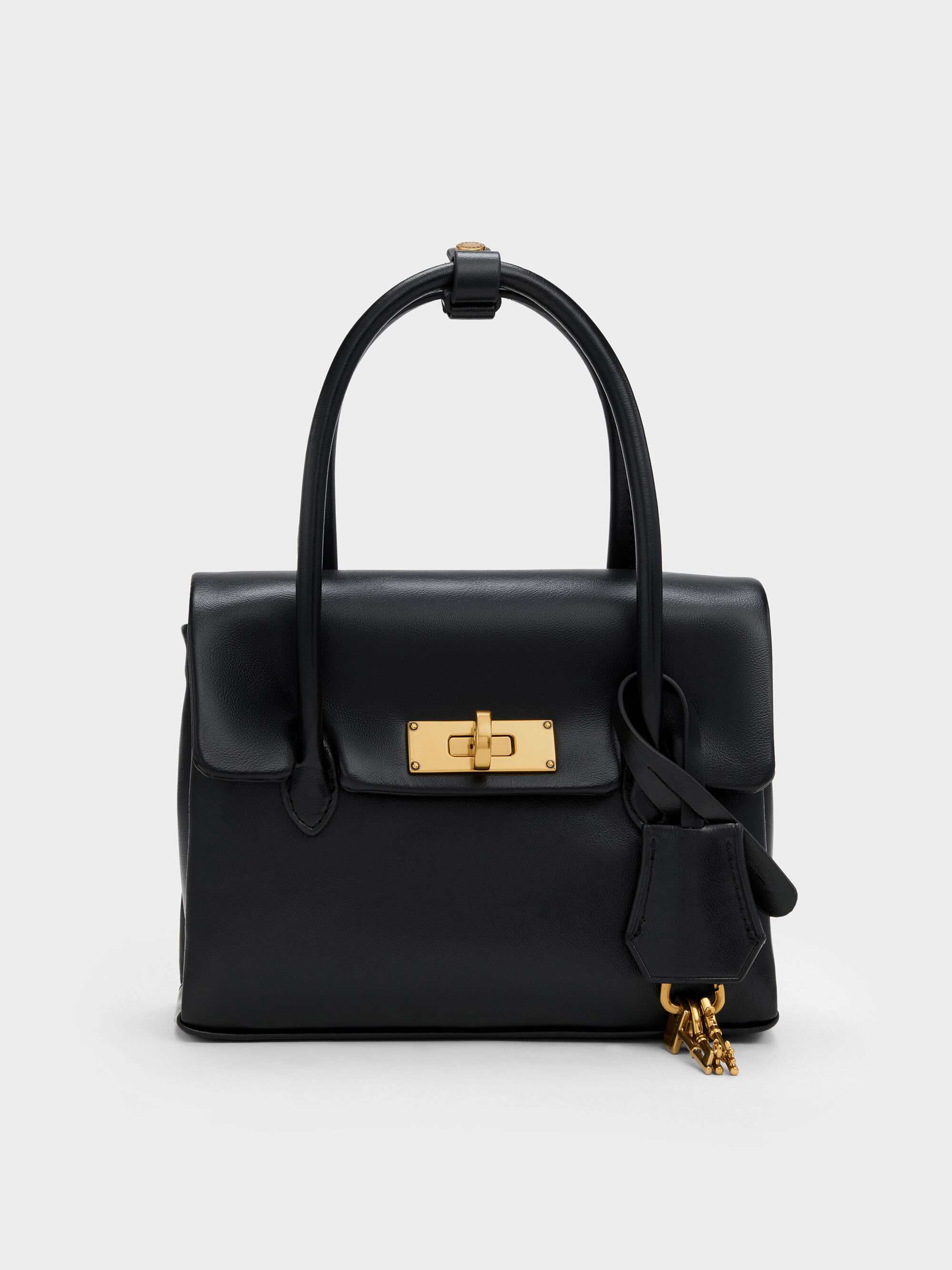 Kerry ミニケリー ボクシートートバッグ - ブラック | CHARLES & KEITH