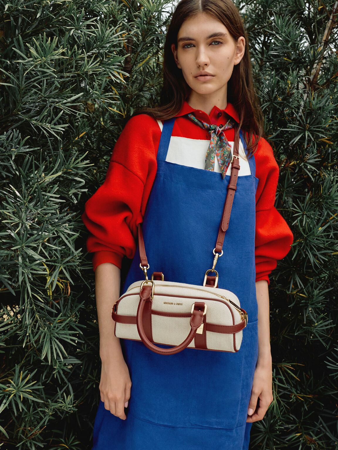 Scottie スコッティー キャンバスボウリングバッグ, ブリック, hi-res