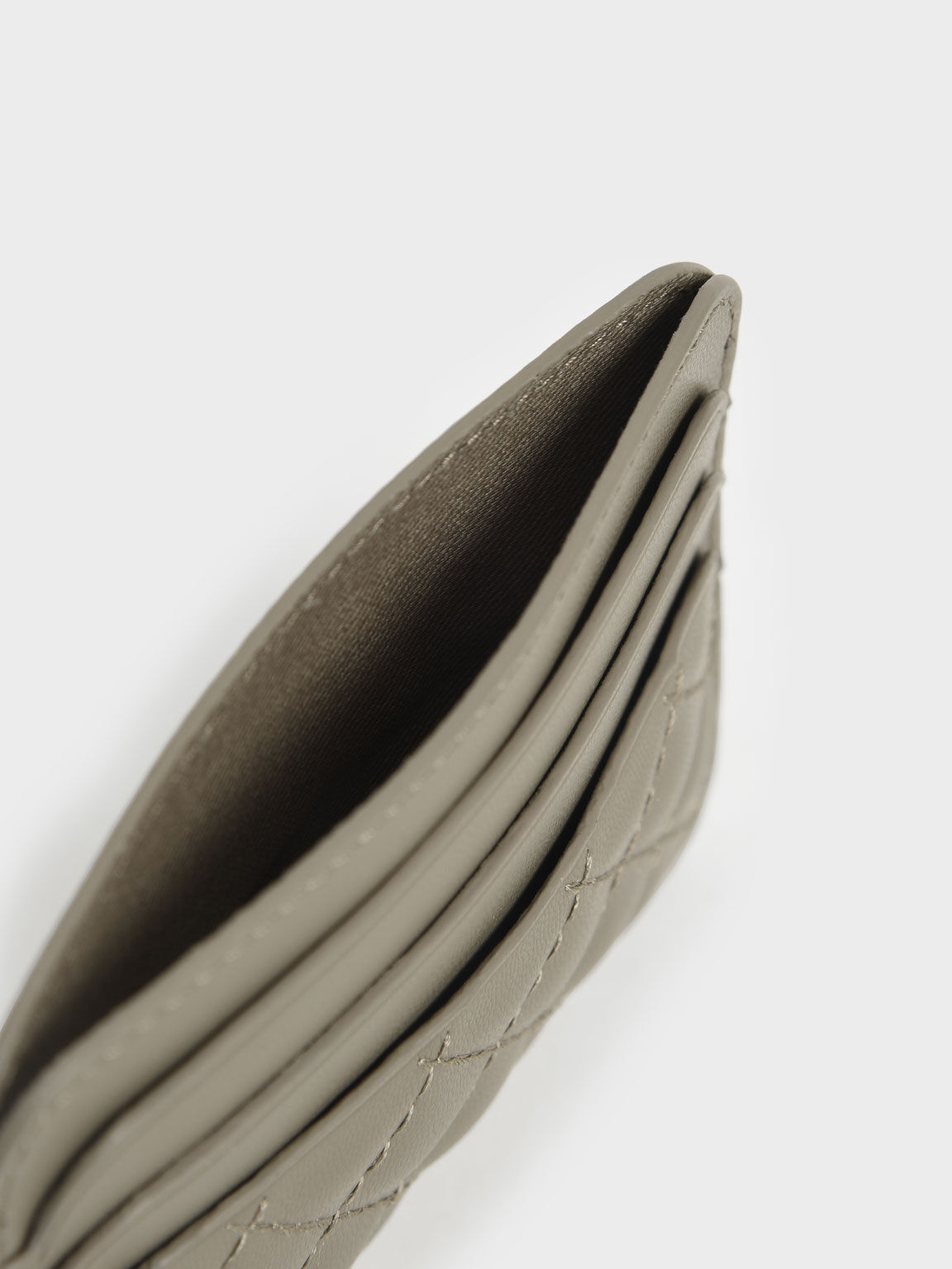 キルテッド カードホルダー, トープ, hi-res