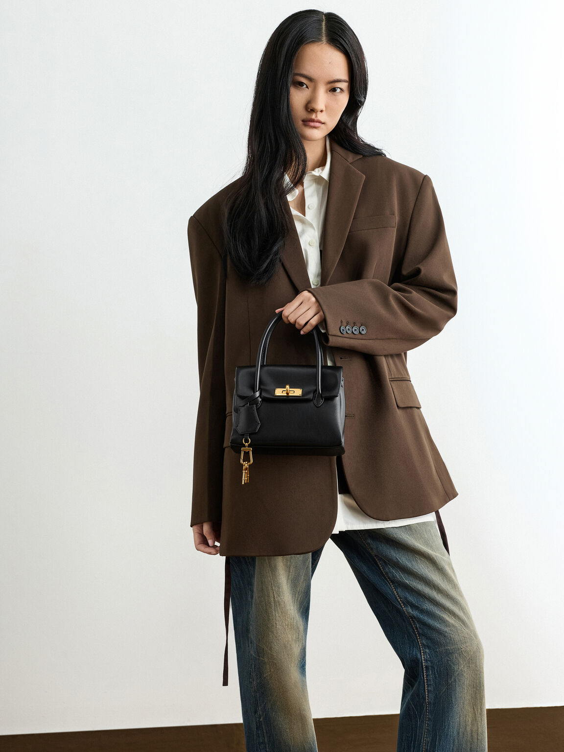 Kerry ミニケリー ボクシートートバッグ, ブラック, hi-res