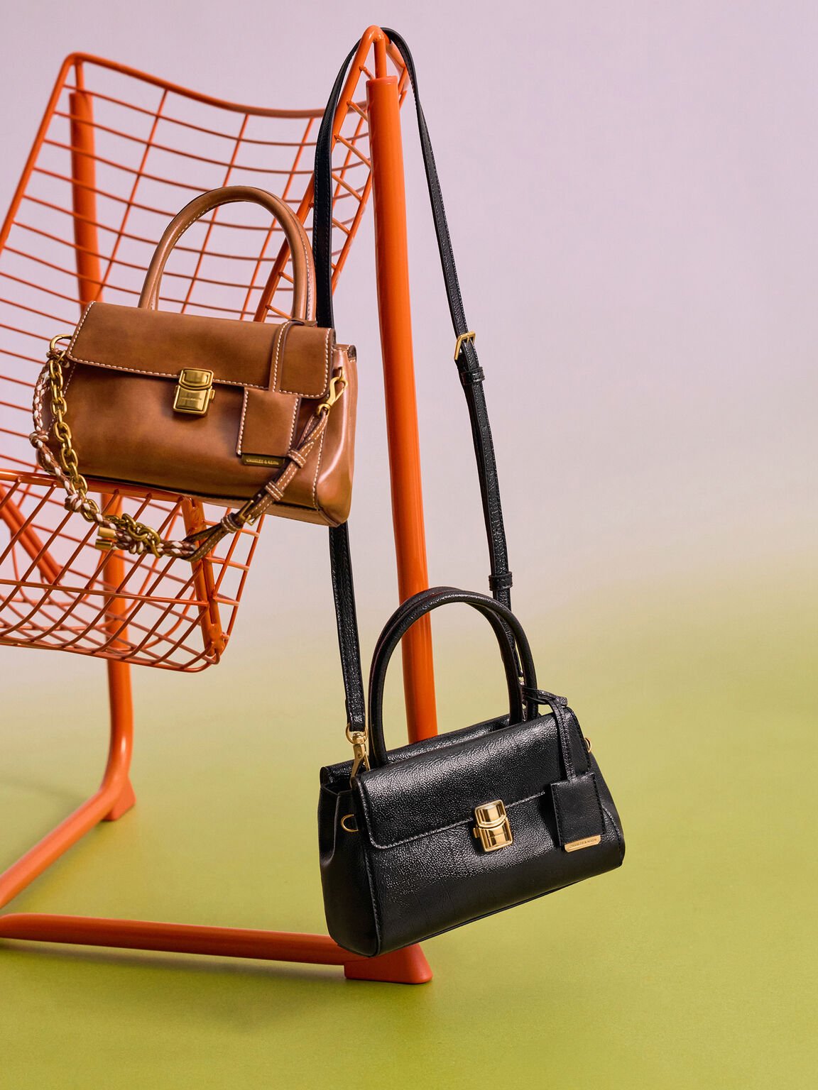 Acelynn エイスリン ロープチェーン トートバッグ, ブラック, hi-res