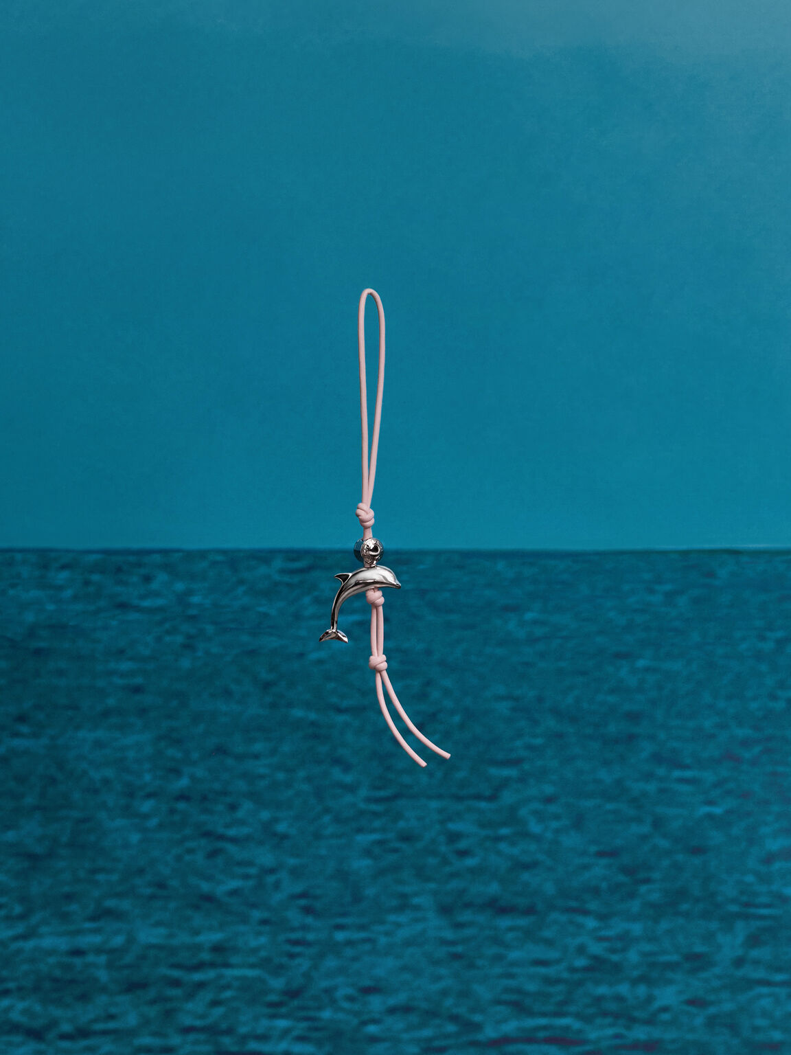 Delfina デルフィナ ドルフィンロープノット チャーム, ソフトピンク, hi-res