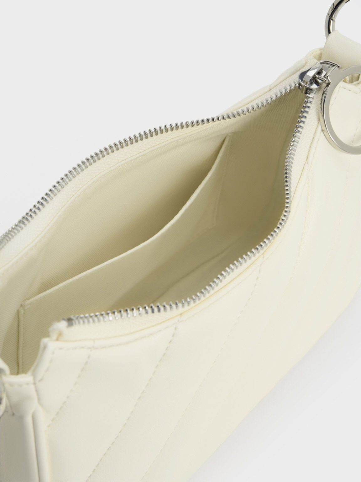 Philomena フィロメナ パッフィーチェーンストラップクロスボディバッグ, クリーム, hi-res