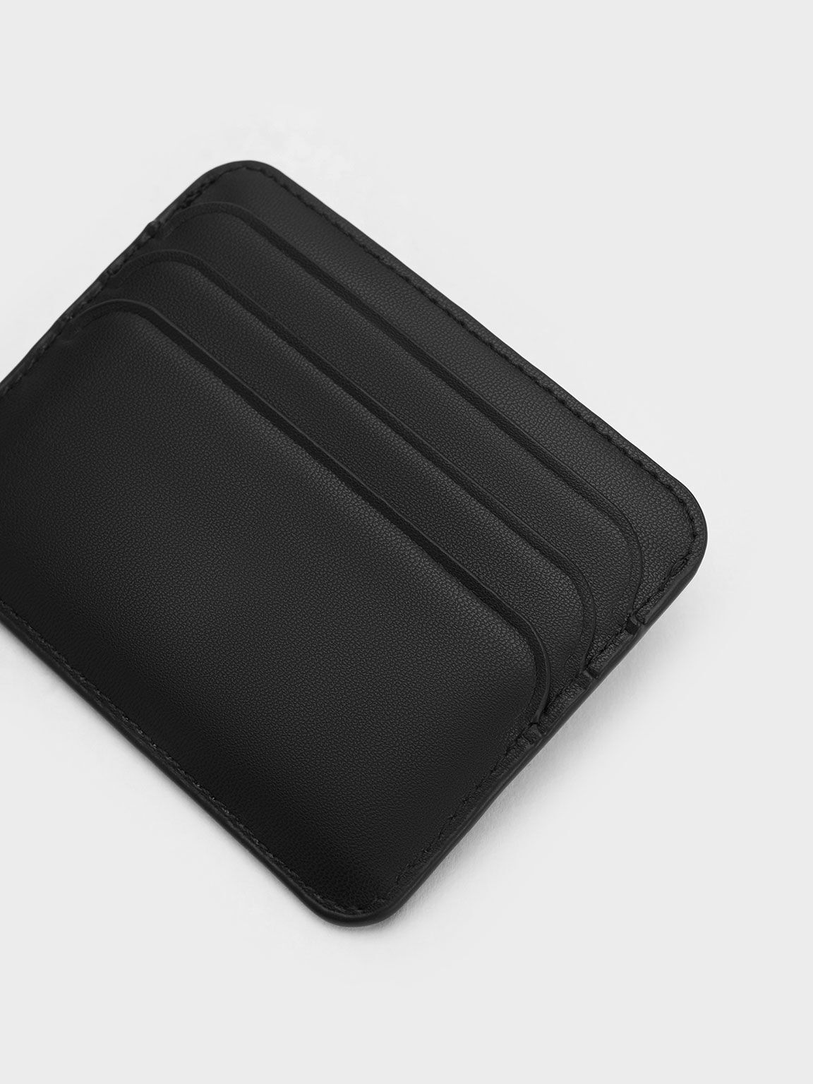 キルテッド カードホルダー, ブラック, hi-res