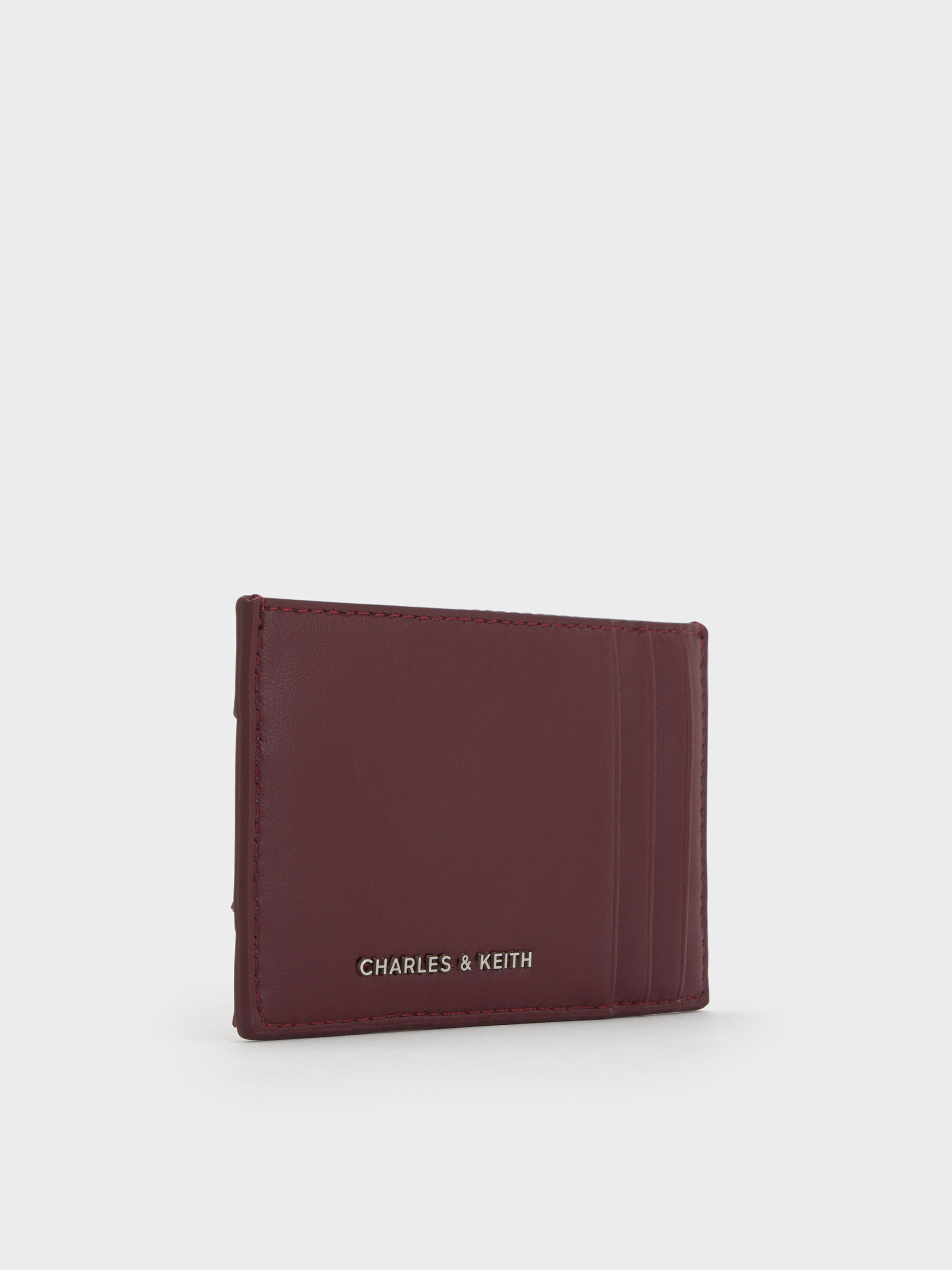 Ivette イヴェット ウーブンカードホルダー - ワインベリーレッド