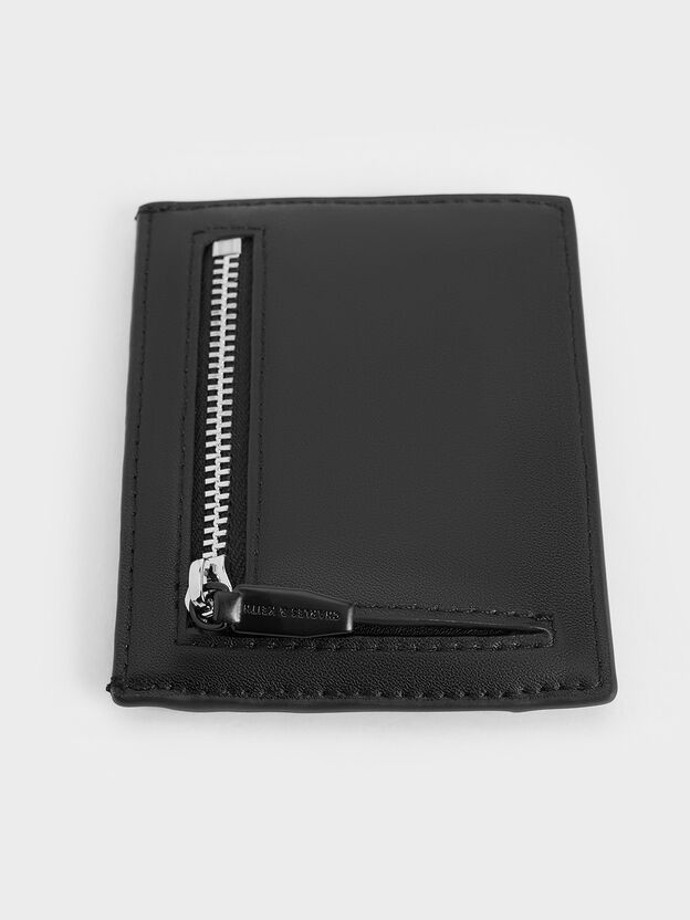 Midori ミドリ ジオメトリックカードホルダー, ジェットブラック, hi-res