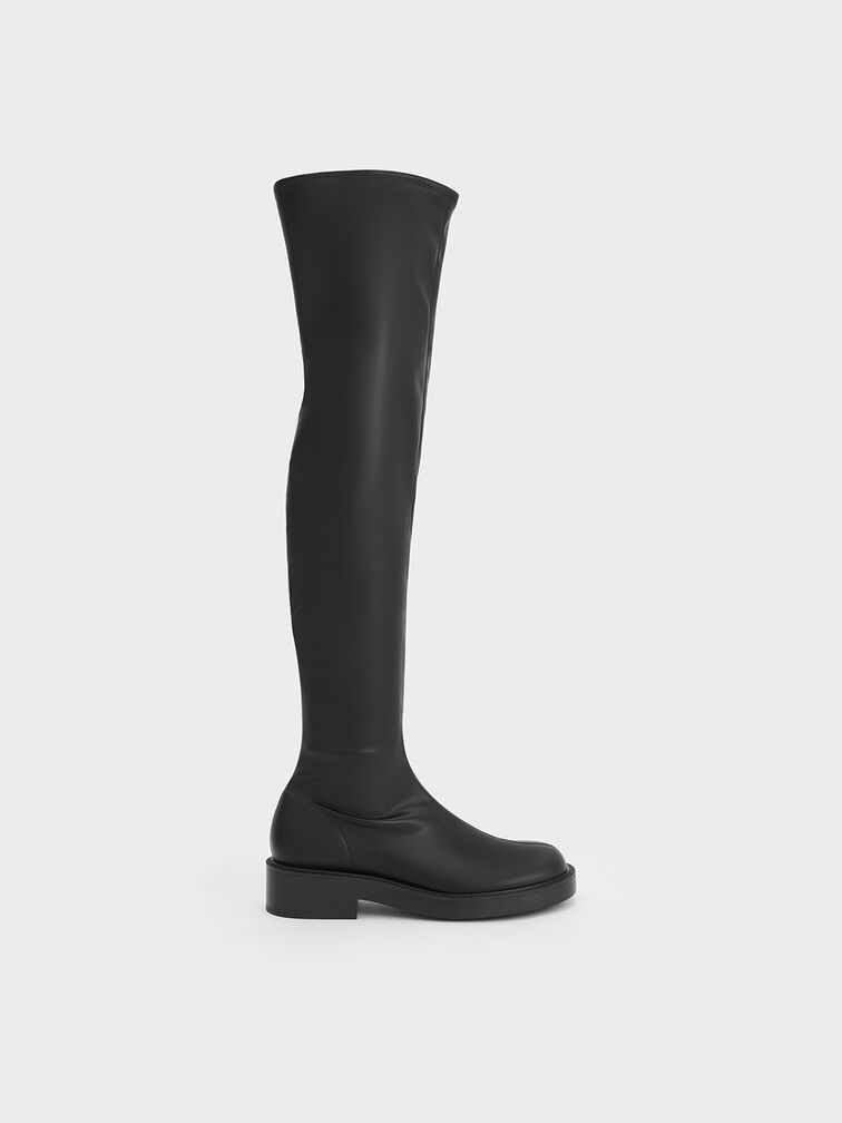 Jett ジェット サイハイブーツ - ブラック | CHARLES & KEITH 