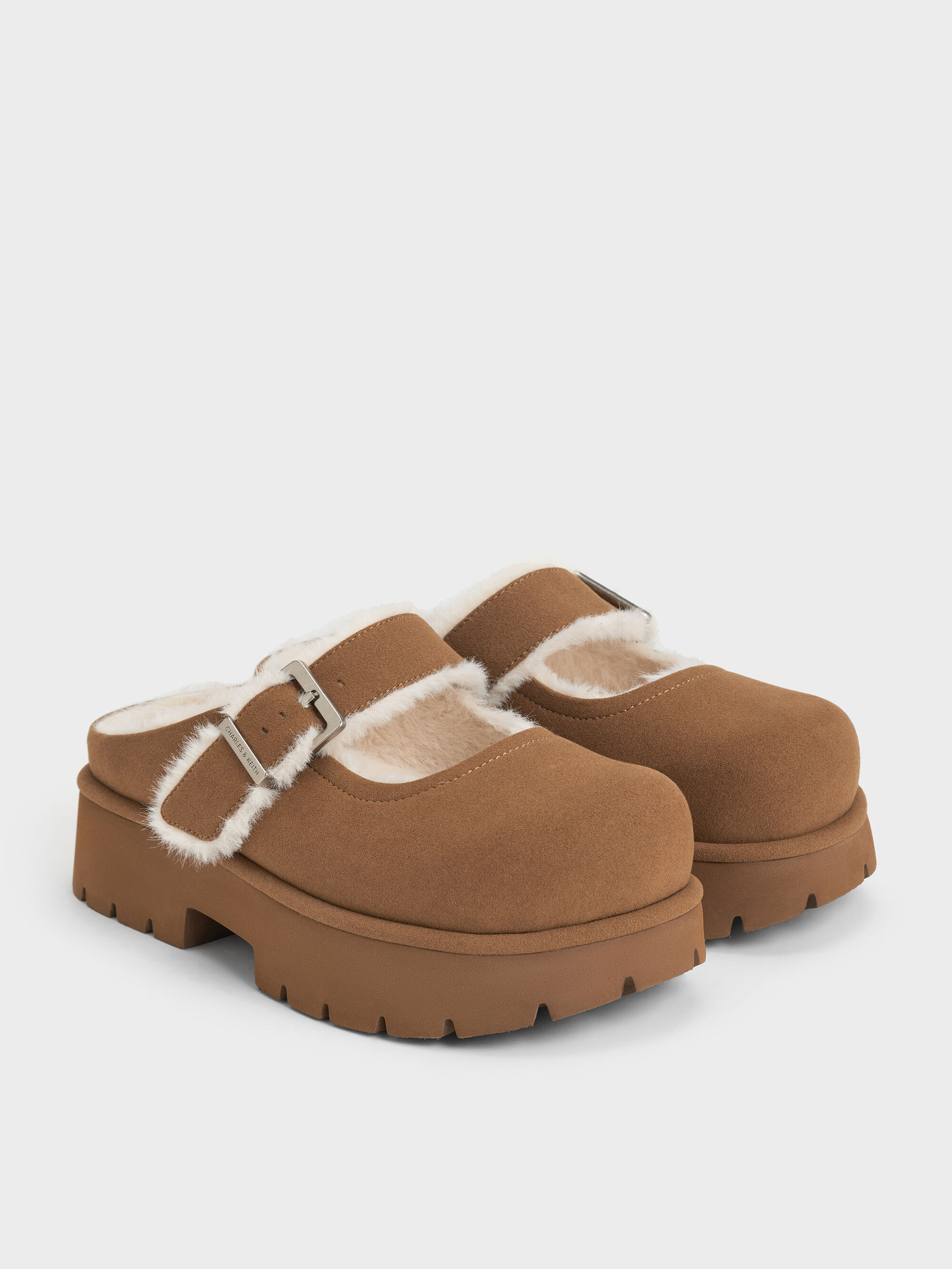 Bergen ベルゲン テクスチャーファートリムバックルプラットフォームミュール Bergen ベルゲン テクスチャーファートリムバックルプラットフォーム