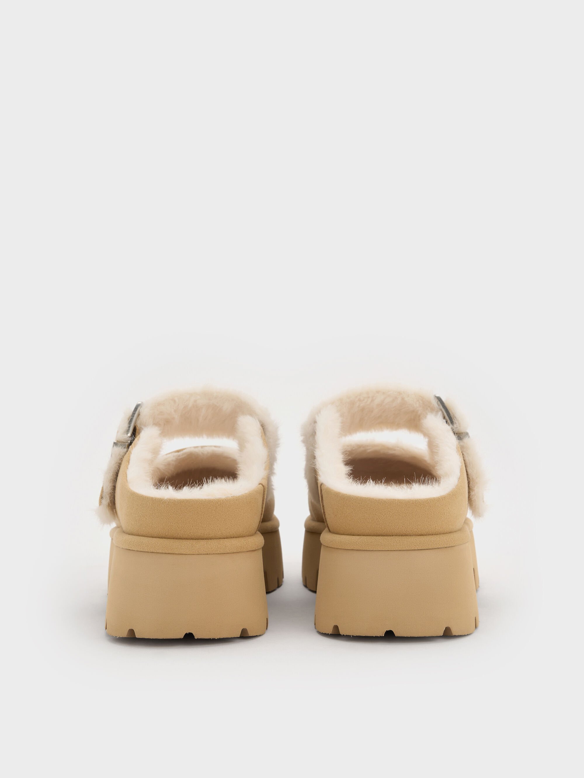 Bergen ベルゲン テクスチャーファートリムバックルプラットフォーム