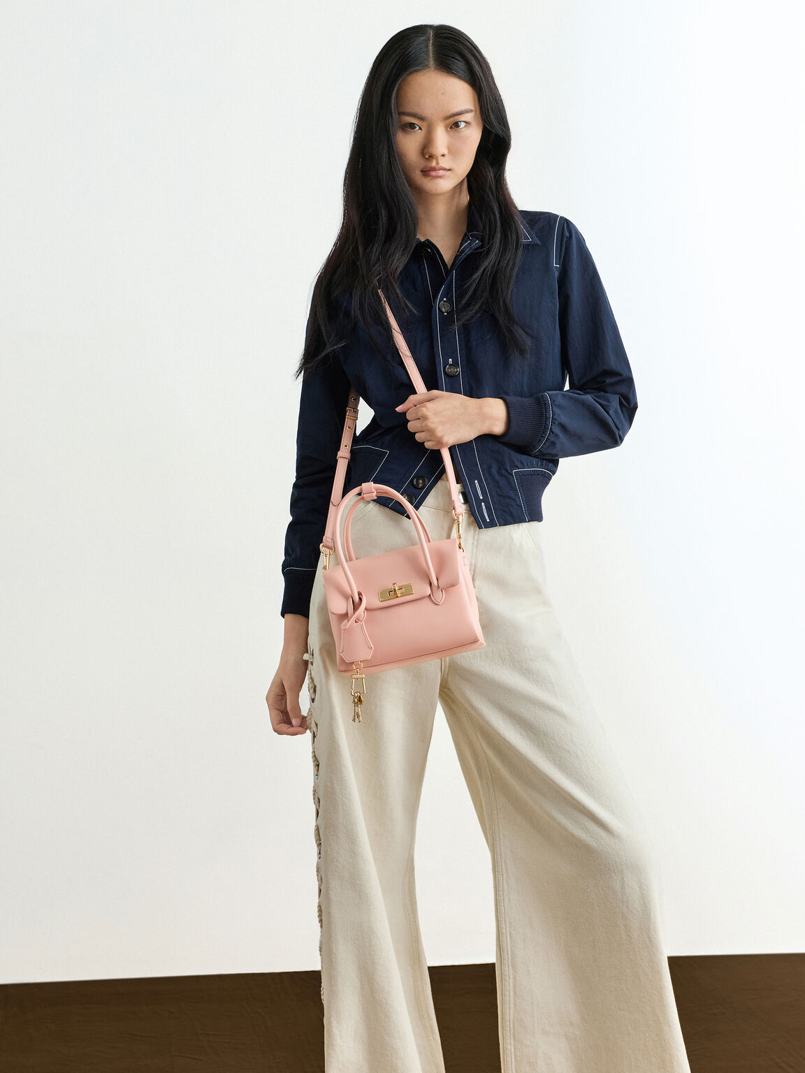 Kerry ミニケリー ボクシートートバッグ, ピンク, hi-res