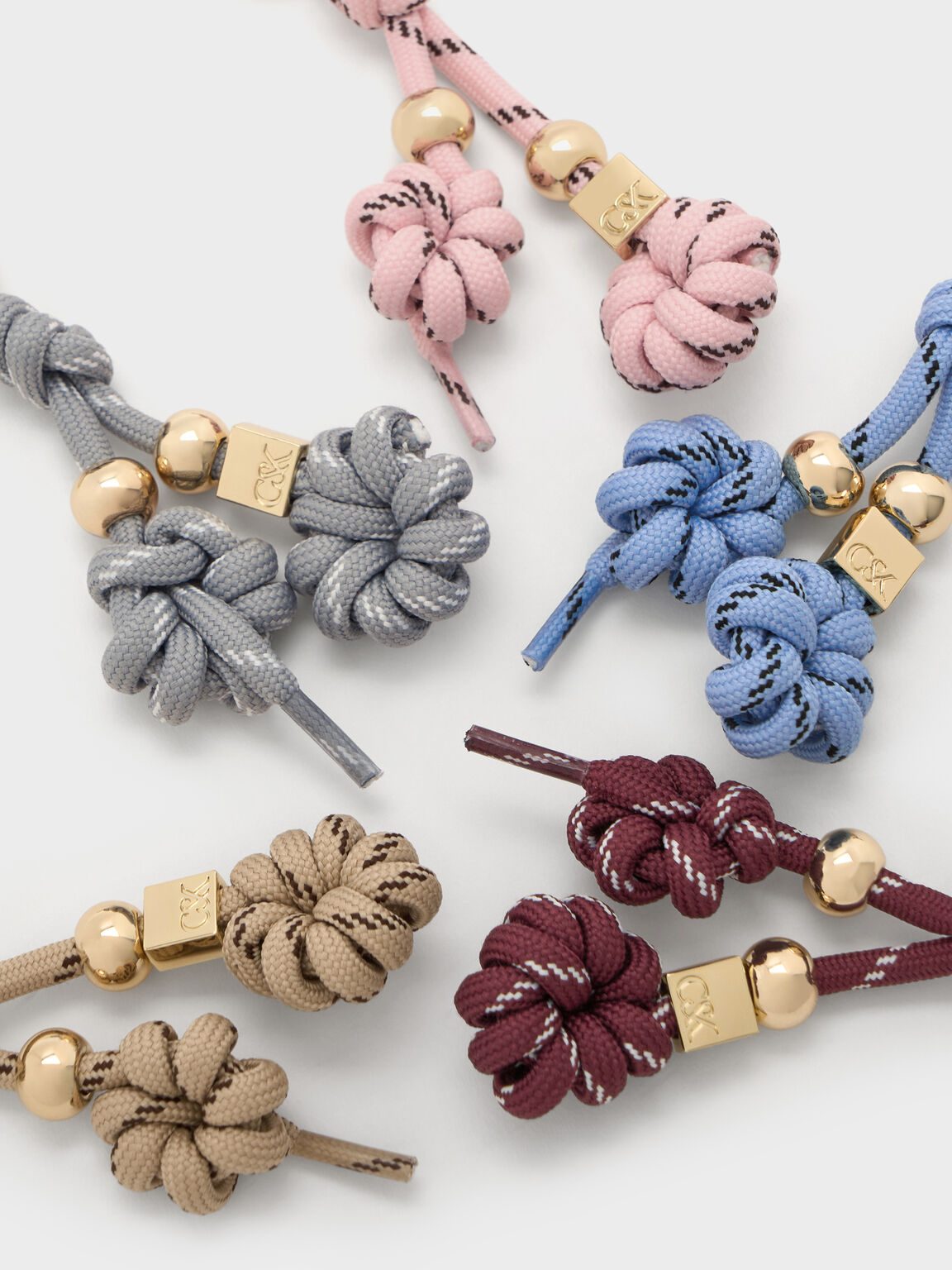 フラワー ノットチャーム, バーガンディ, hi-res