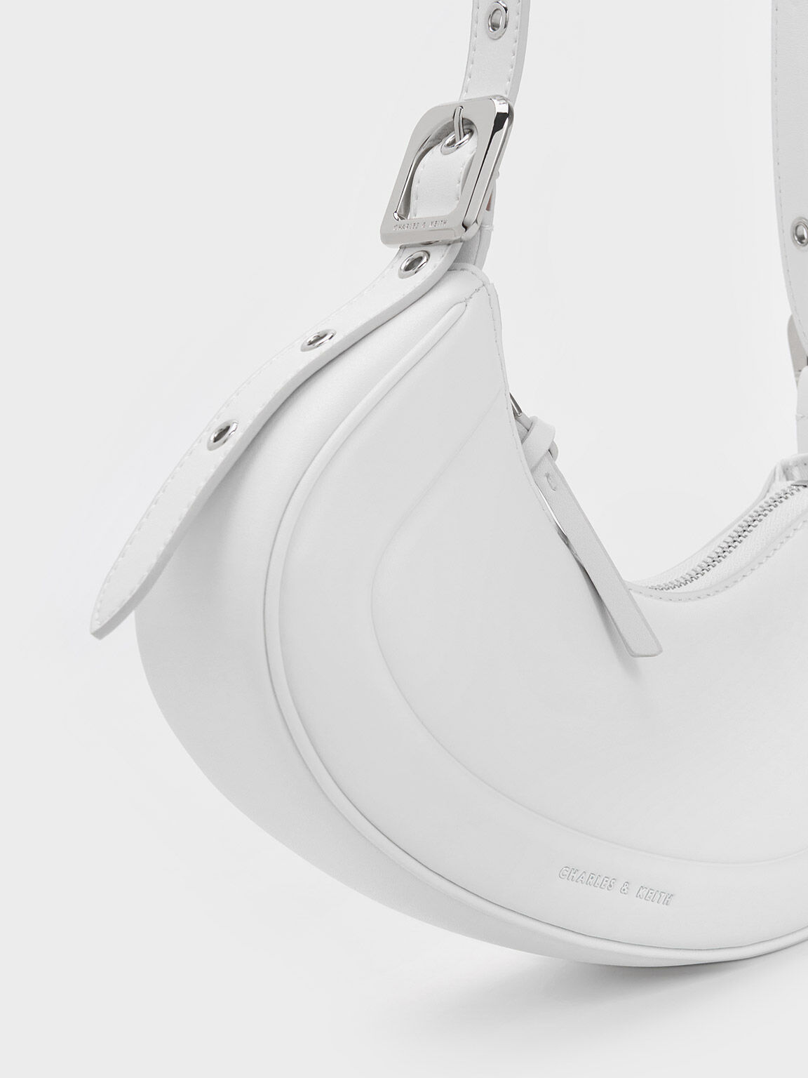 Petra ペトラ カーブショルダーバッグ, ホワイト, hi-res