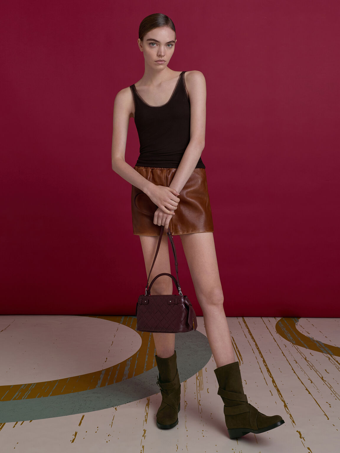 Brett ブレット バックルカーフブーツ, ダークブラウンテクスチャー, hi-res