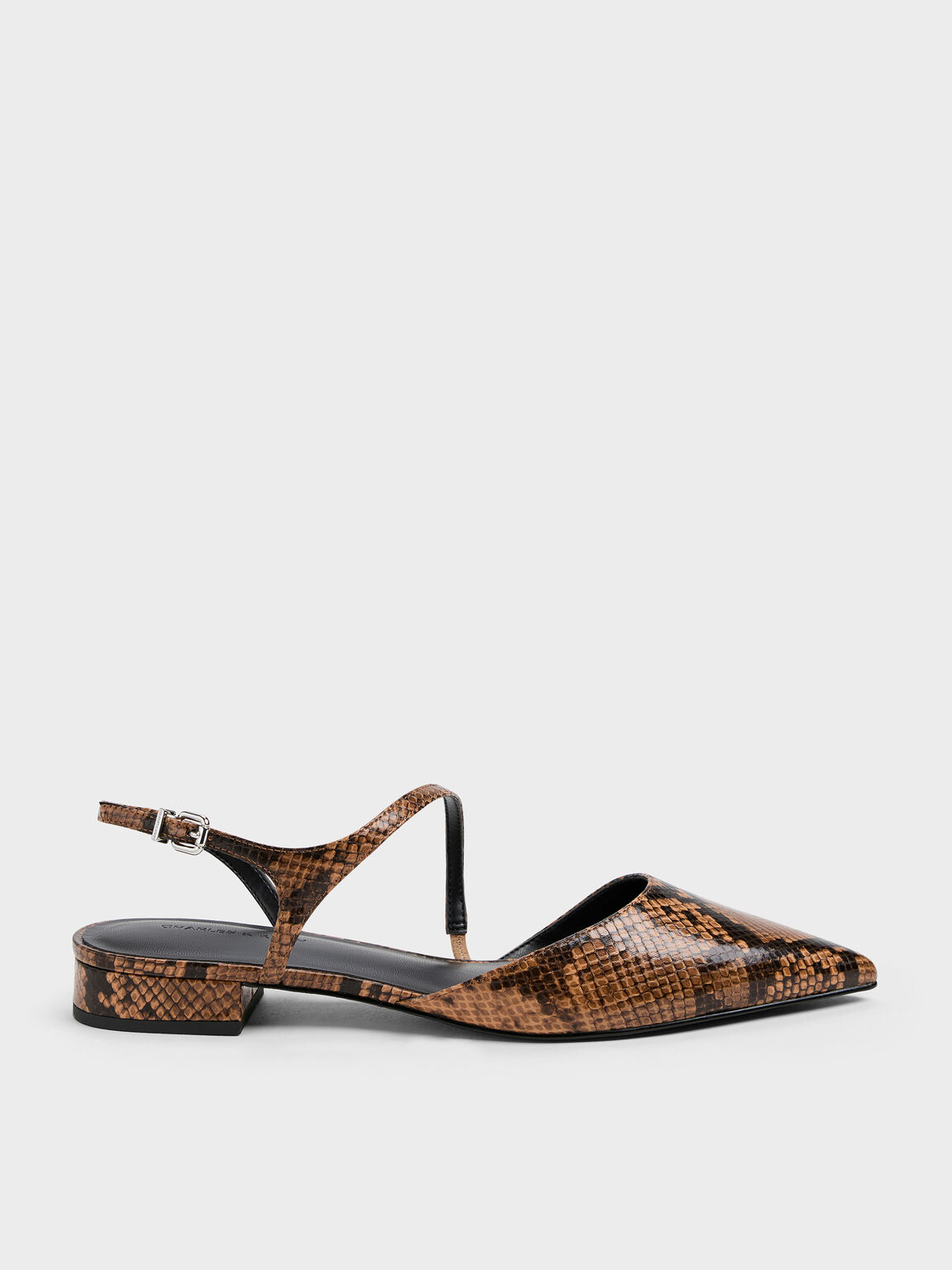 Cordelia コーディリア ポインテッドスリングバックフラット, アニマルプリントナチュラル, hi-res