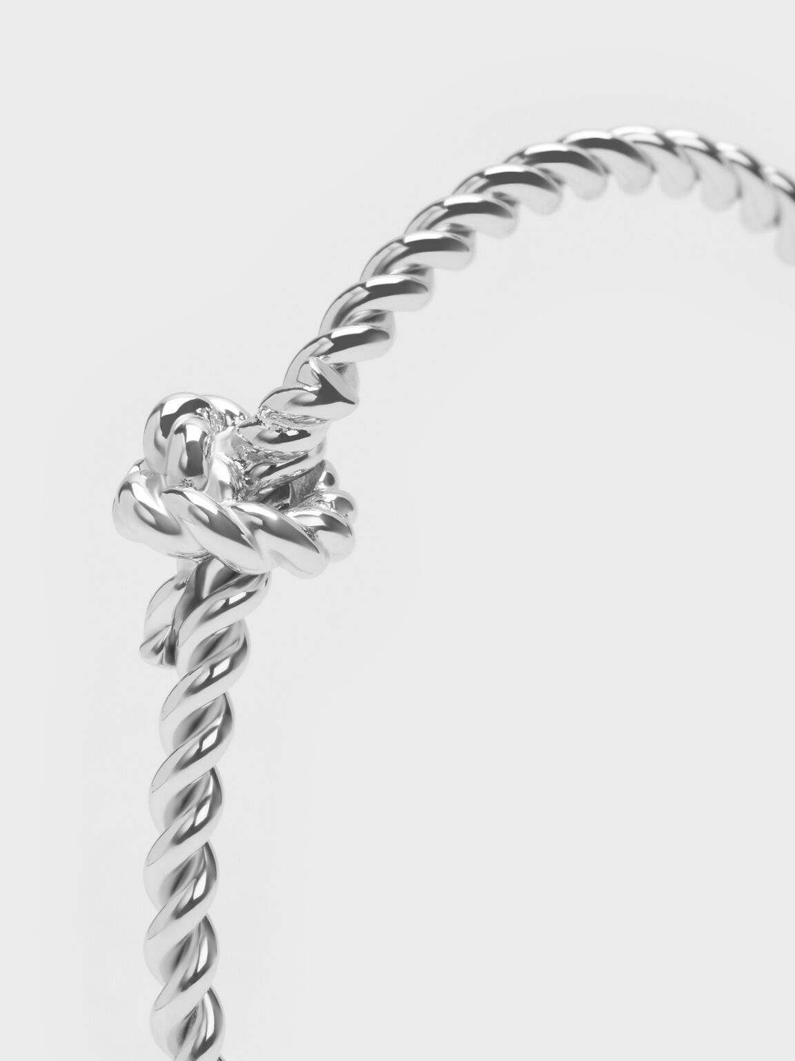 Sable セーブル ロープノット カフバングル, シルバー, hi-res