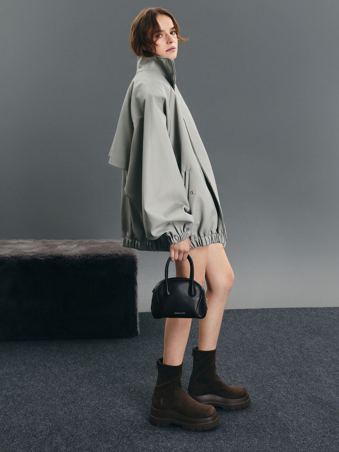 Nelly ネリ ボウリングバッグ, ノワール, hi-res