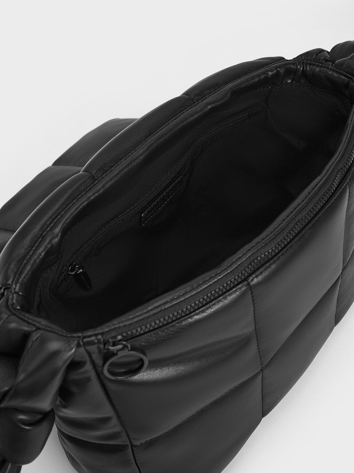 Errya エリア キルトパッフィークロスボディバッグ, ジェットブラック, hi-res