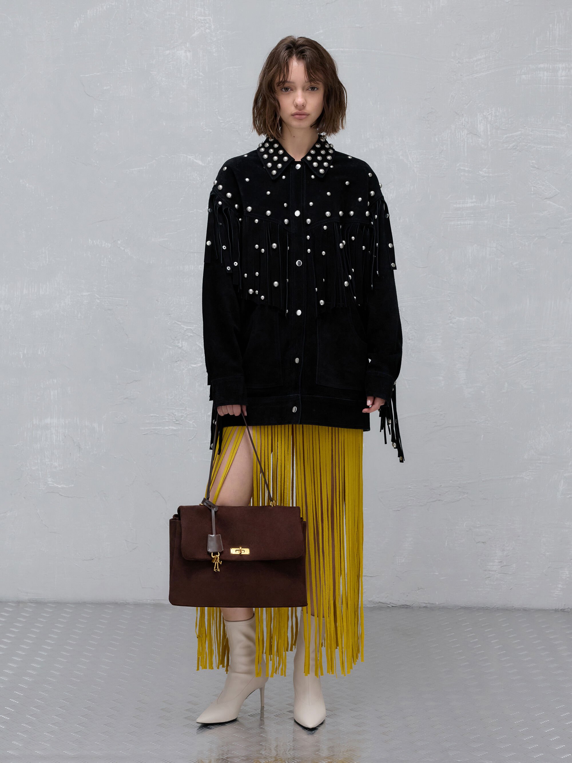 Kerry ケリー トップハンドルサッチェルバッグ - エスプレッソブラウン