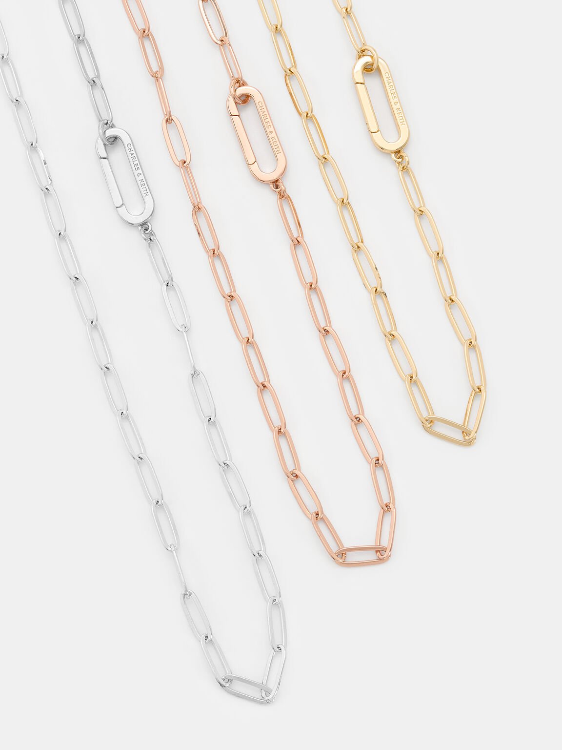 Arleth アーレス チェーンリンク ペンダントネックレス, シルバー, hi-res