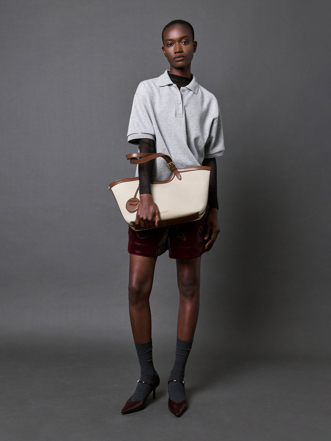 Enola エノラ キャンバストートバッグ, チョコレート, hi-res