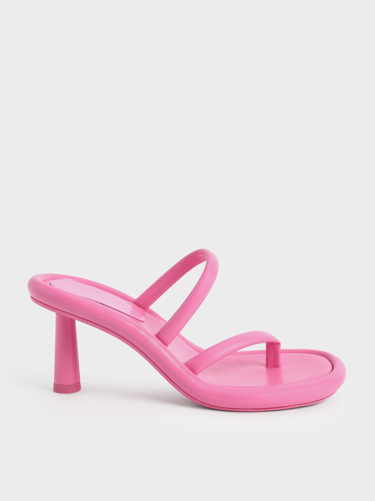 チューブラーヒール トングサンダル - Pink | CHARLES & KEITH 