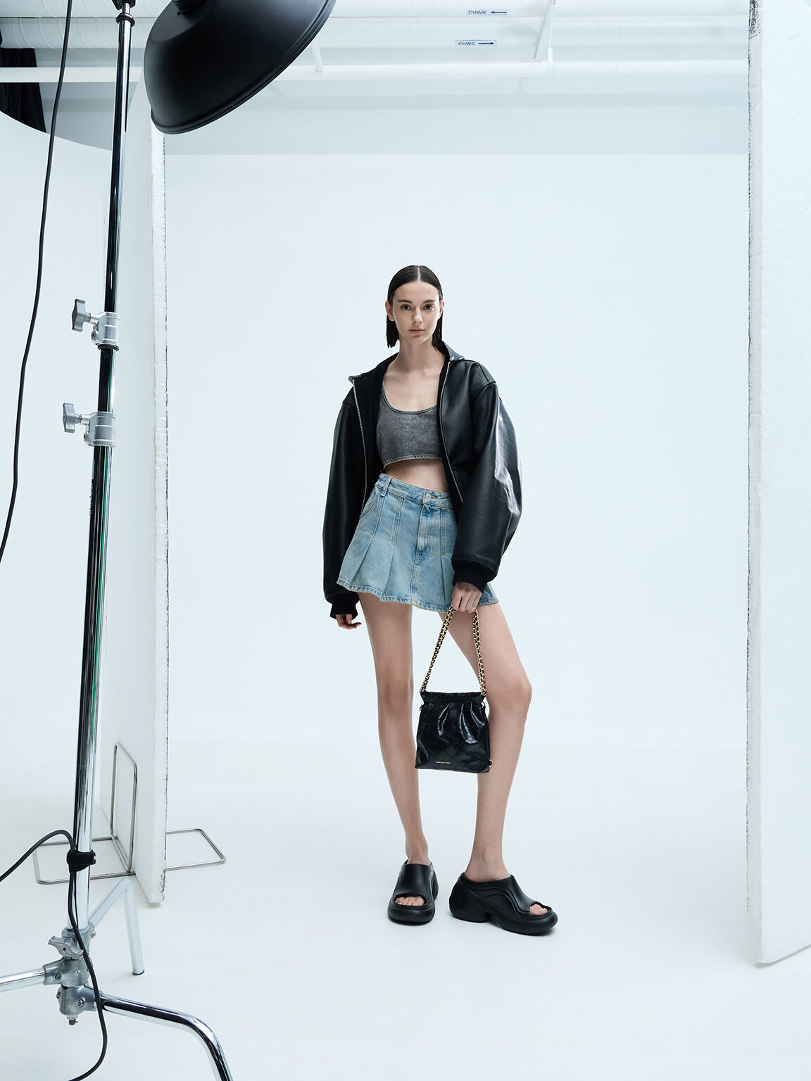 Duo ドゥオ チェーンハンドルツーウェイバックパック, ブラック, hi-res