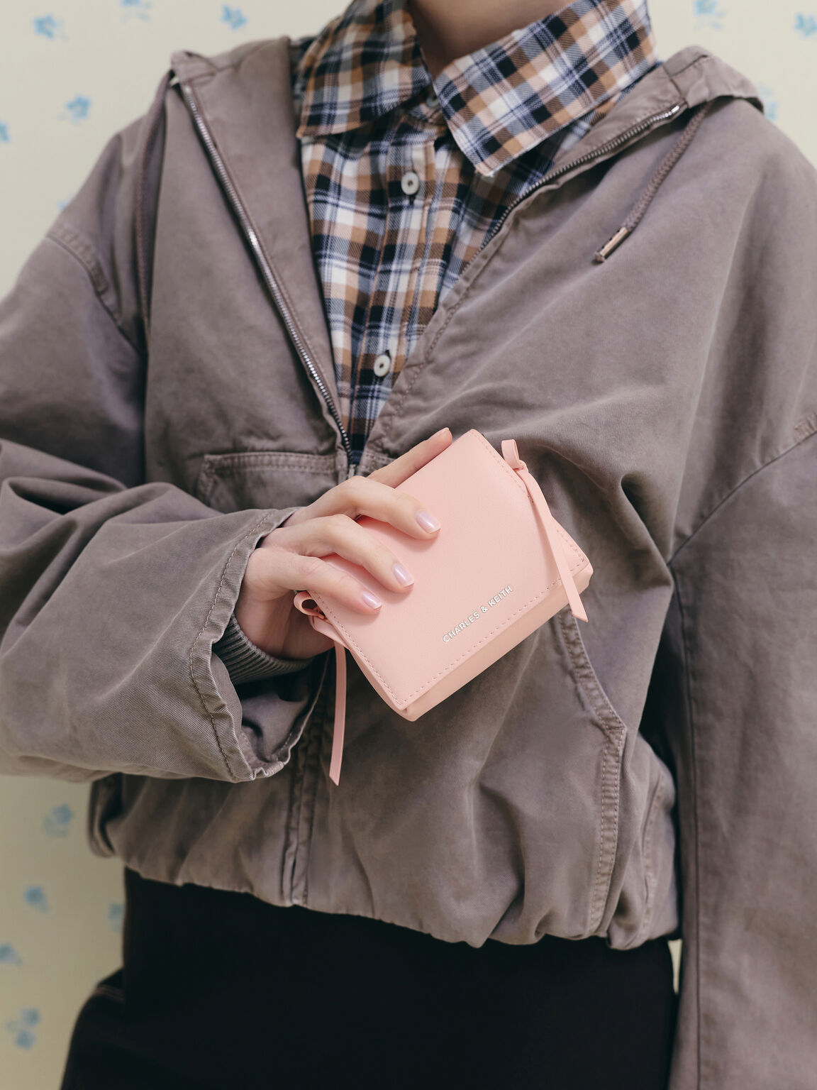 Hazel ヘーゼル ボウスモールウォレット, ソフトピンク, hi-res