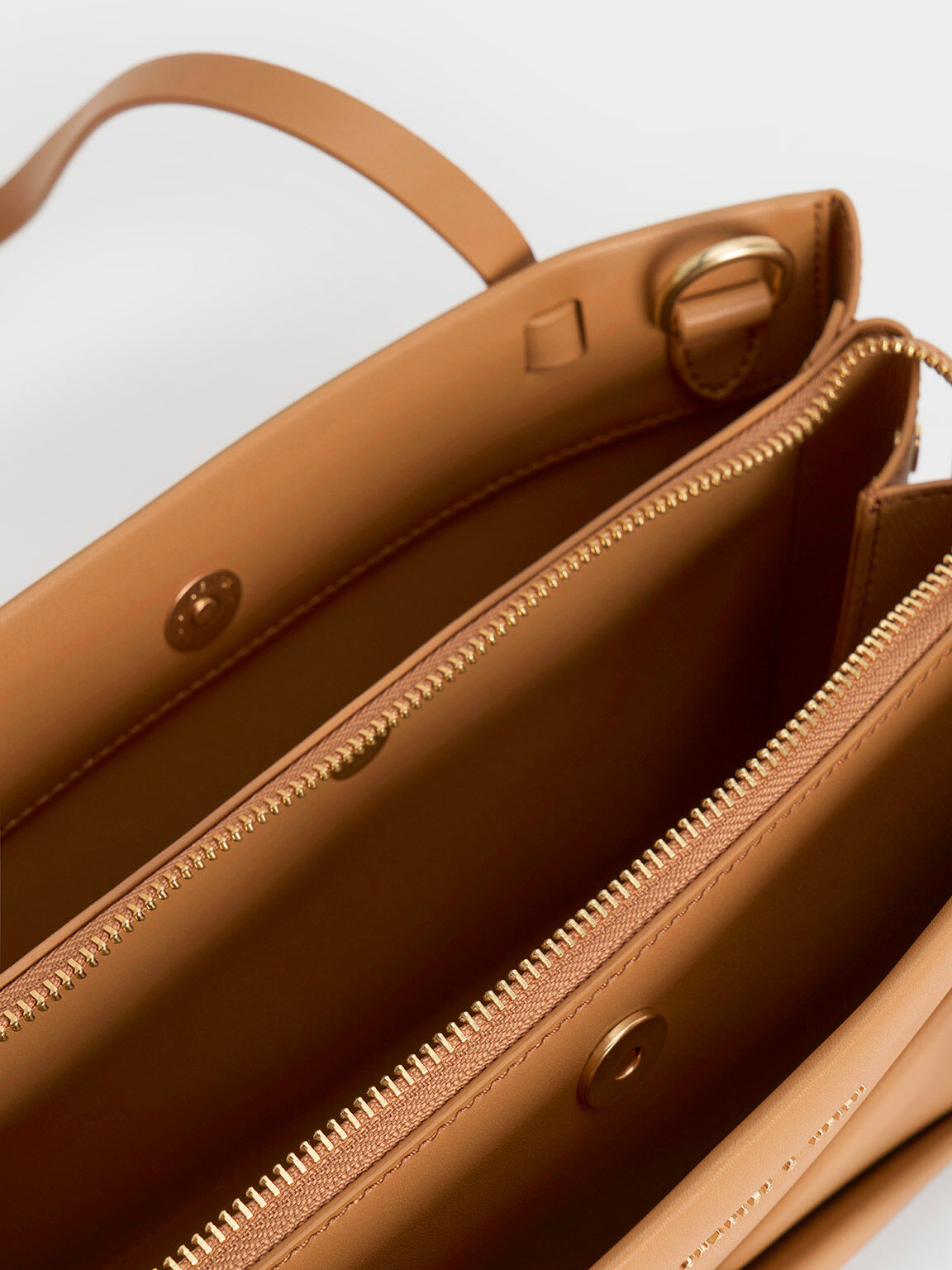 Midori ミドリ ジオメトリックトートバッグ, キャメル, hi-res