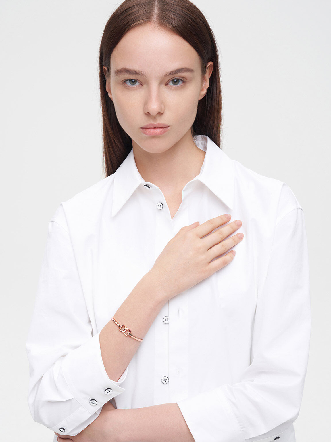 Gabine ガビーヌ カーフバングル, ローズゴールド, hi-res