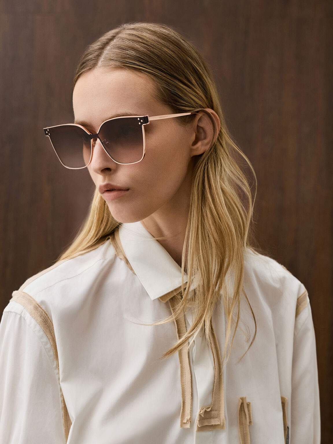 Ginny ジニー バタフライサングラス, ローズゴールド, hi-res