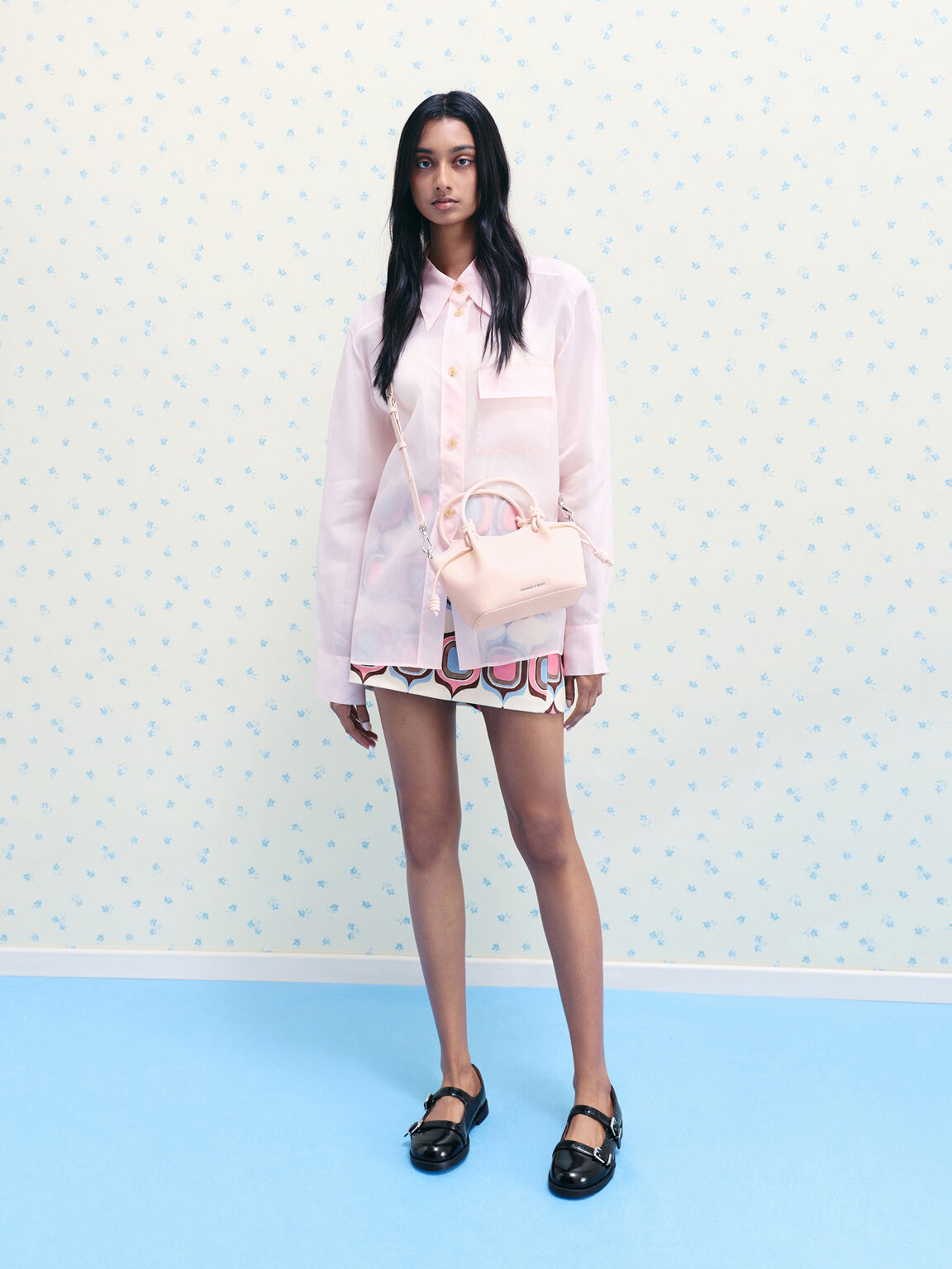 Sammie サミー ノットハンドル ウェービートートバッグ, ソフトピンク, hi-res