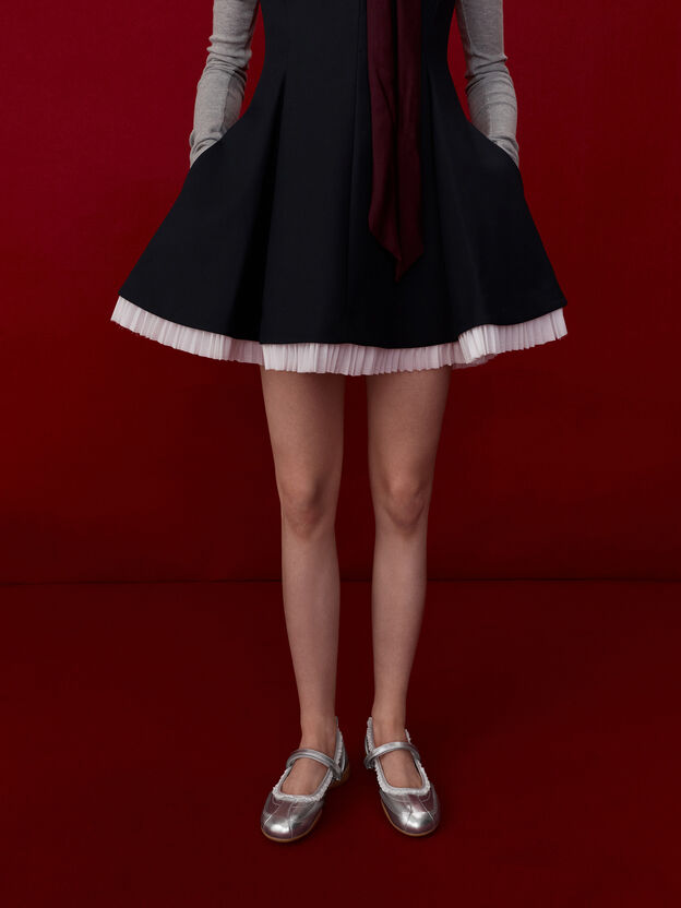 Louise ルーイレーストリムメリージェーンスニーカー, シルバー, hi-res
