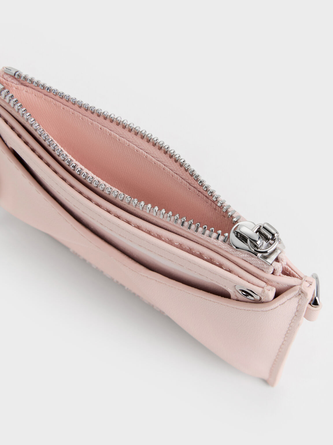 Hazel ヘーゼル ボウパネル カードホルダー, ソフトピンク, hi-res