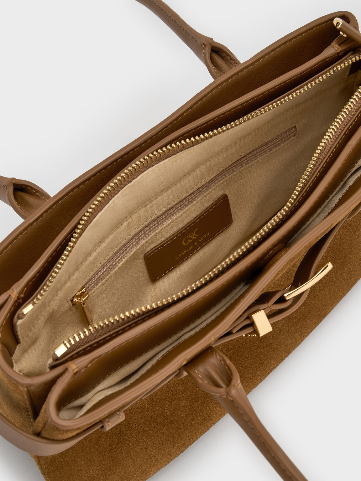 Jody スエードベルト ショルダーバッグ, エムバブラウン, hi-res