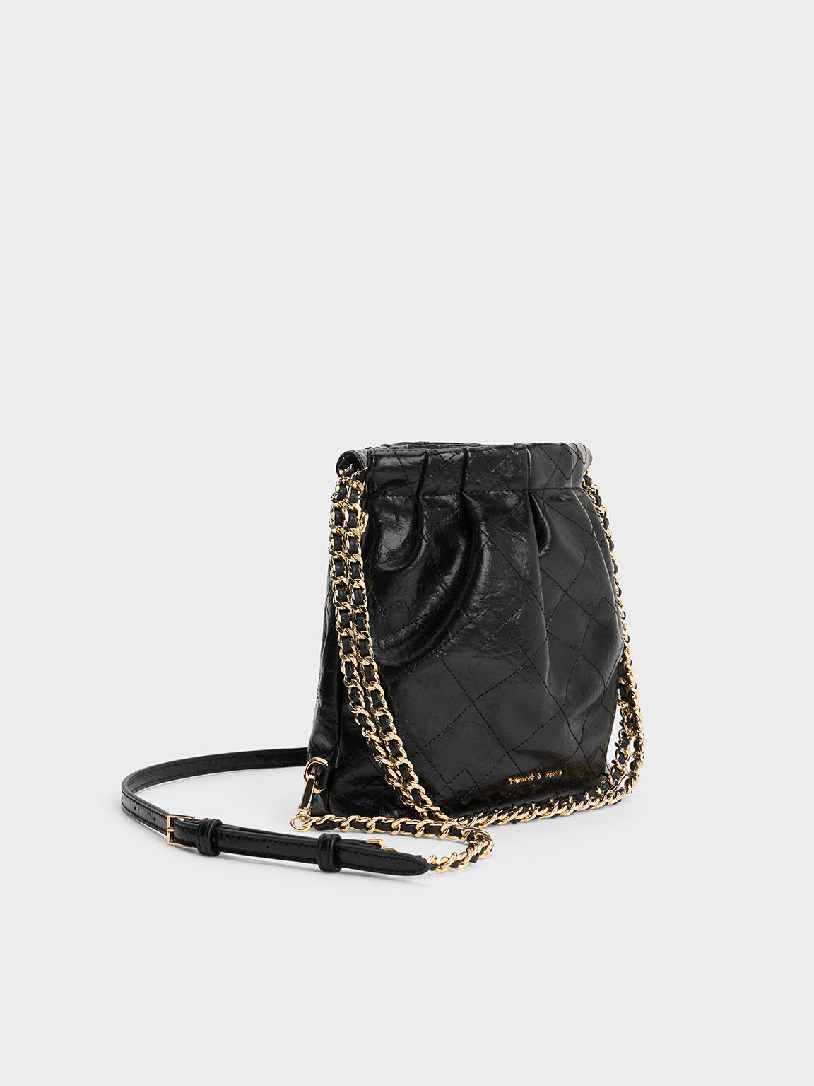 チャールズアンドキース Duo チェーンハンドルツーウェイバックパック ブラック CHARLES & KEITH Duo ドゥオ チェーンハンドルツーウェイバックパック