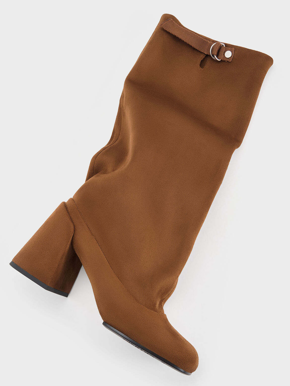 Robbie ロビー スラウチーブロックヒールロングブーツ, ブラウン, hi-res