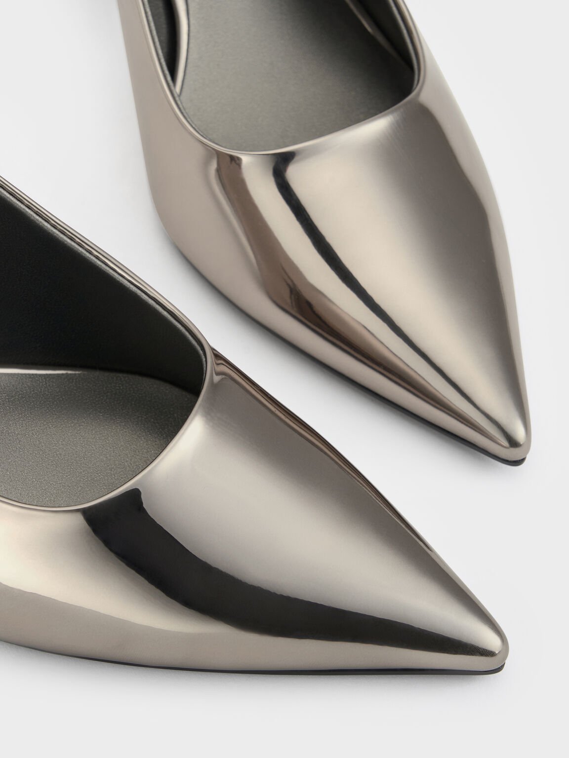 Kaia カイア スリングバックパンプス, ピューター, hi-res