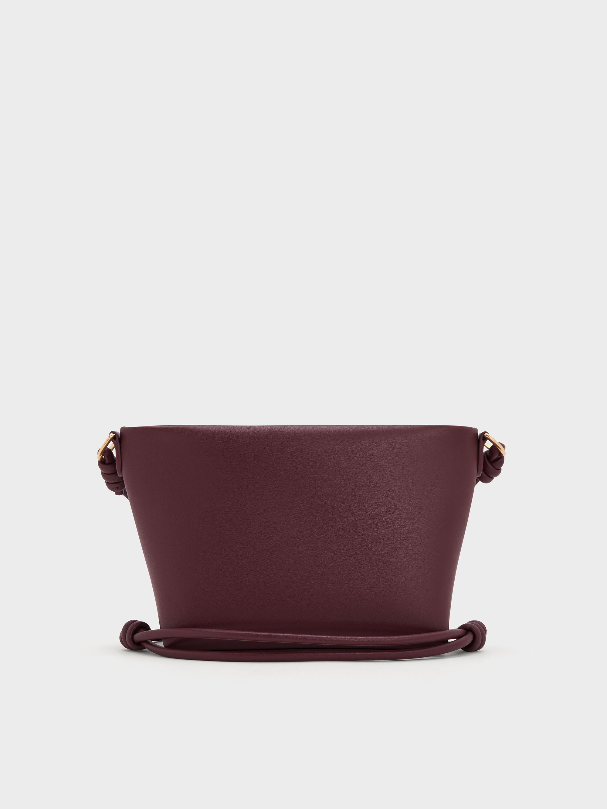 Midori ミドリ ジオメトリッククロスボディバッグ - ワイン