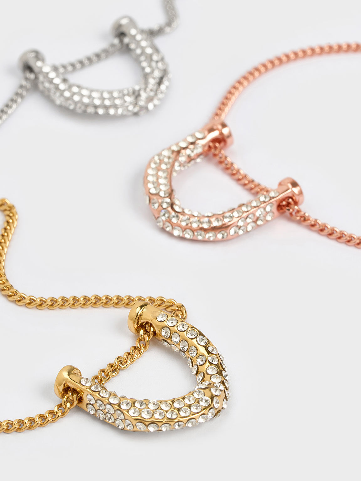 Gabine ガビーヌ スワロフスキークリスタルネックレス, シルバー, hi-res