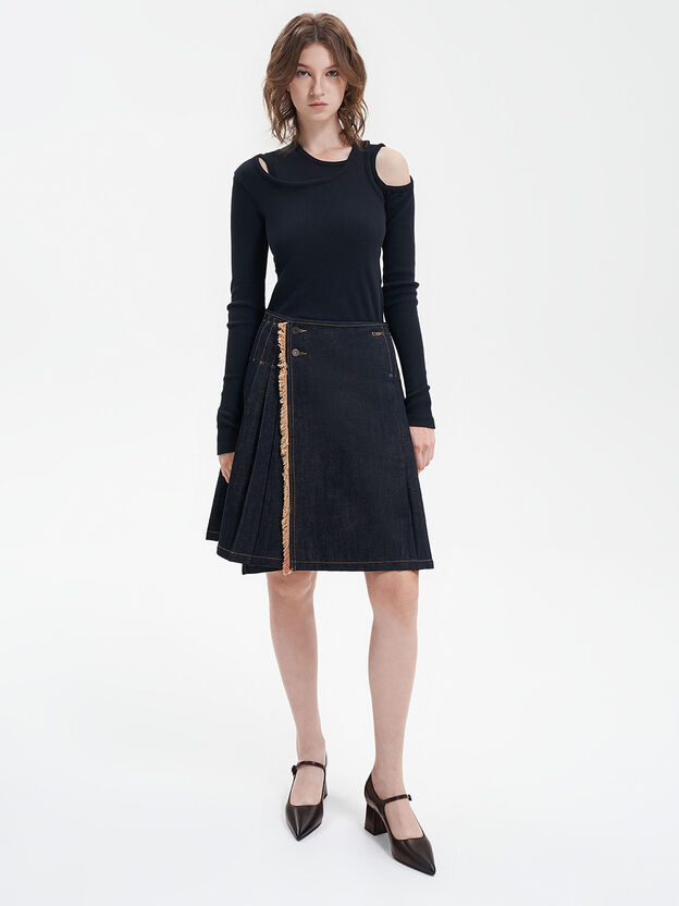 ポインテッドトゥ メリージェーンパンプス, レッド, hi-res