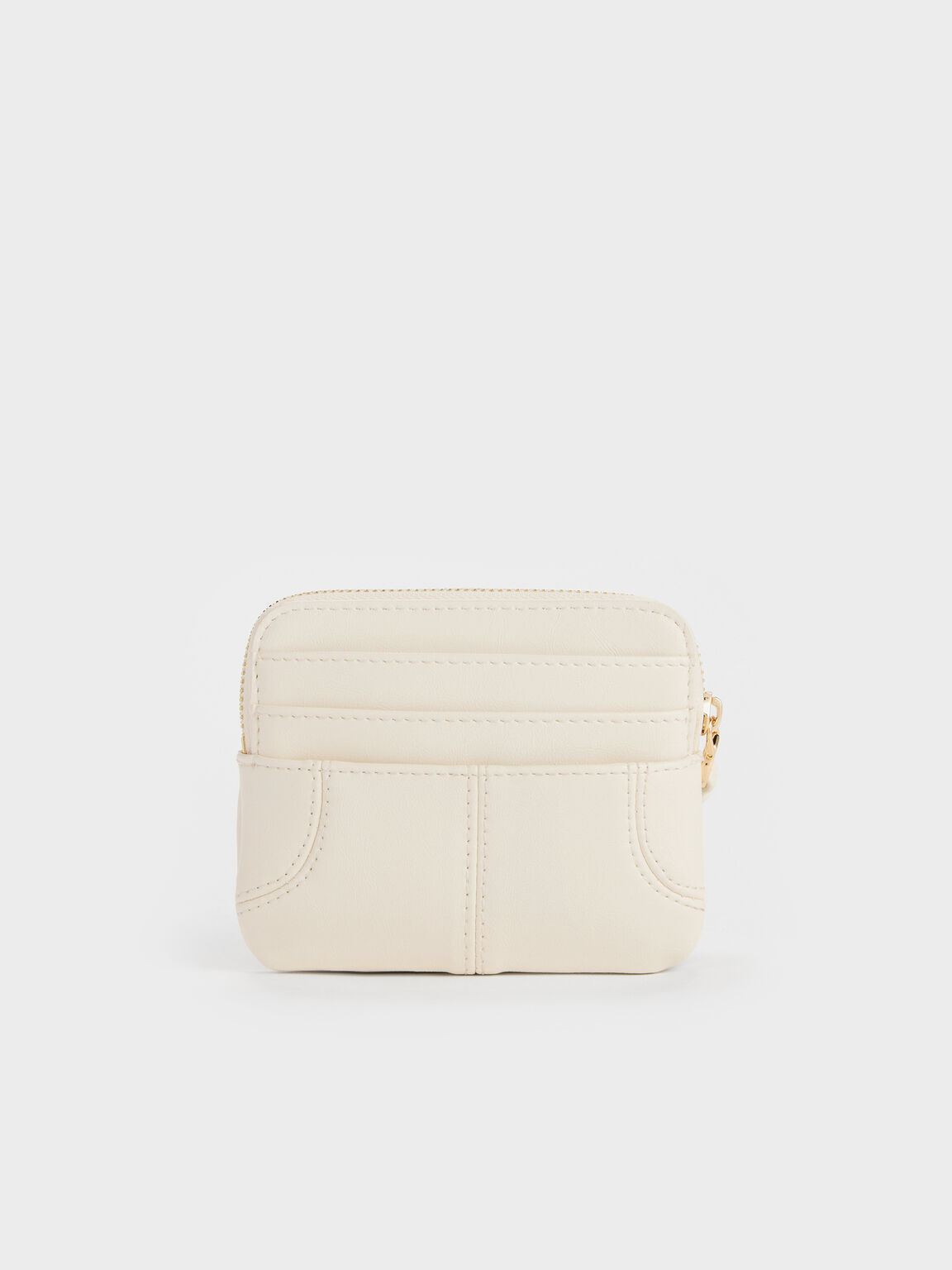 Ciara シアラ トップジップ カードホルダー, クリーム, hi-res