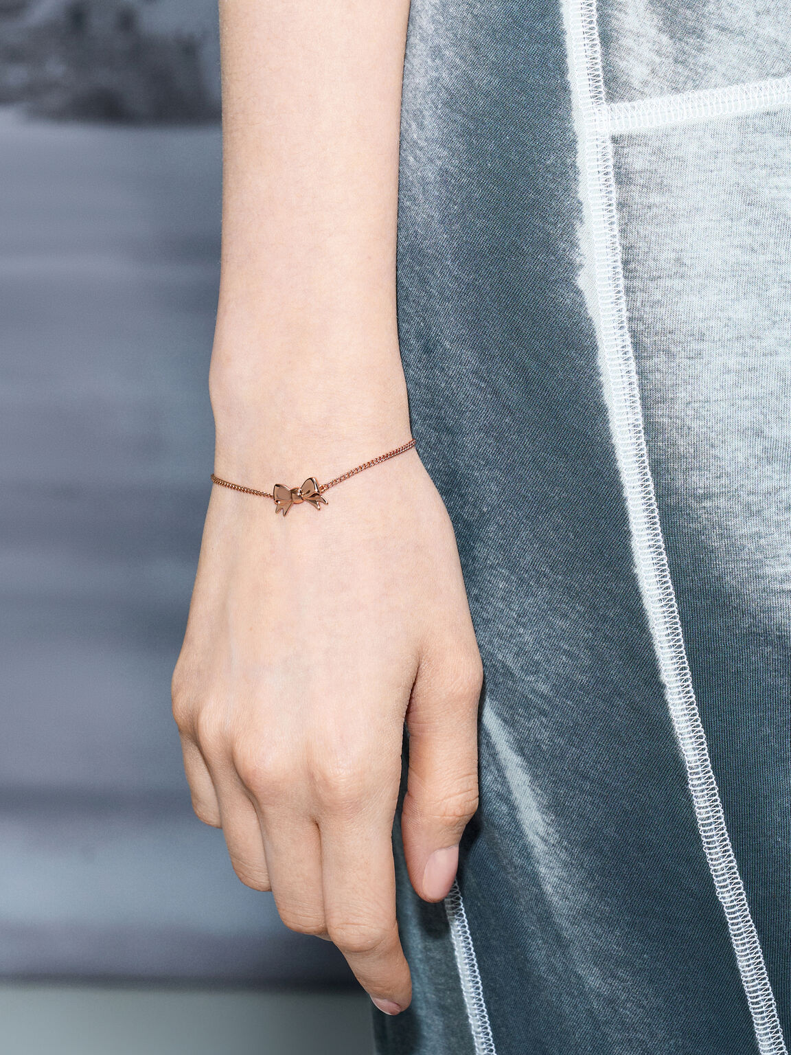 Paige ページ リボンブレスレット, ローズゴールド, hi-res