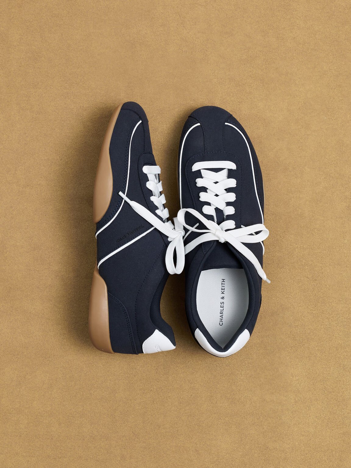 Louise ルーイ コントラストトリム スニーカー, ダークブルー, hi-res