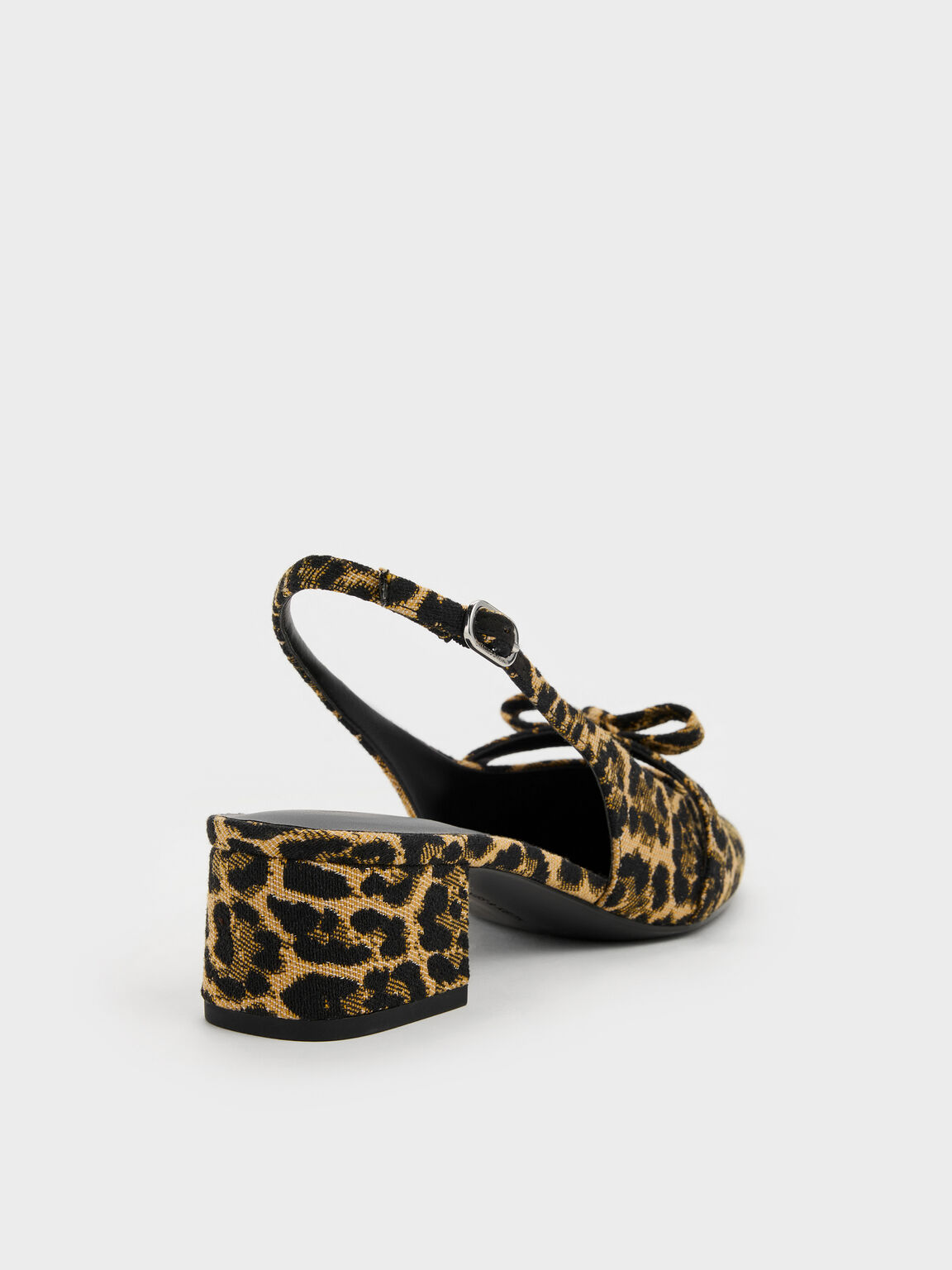 Kaleen カリーン スリングバックパンプス, アニマルプリントナチュラル, hi-res