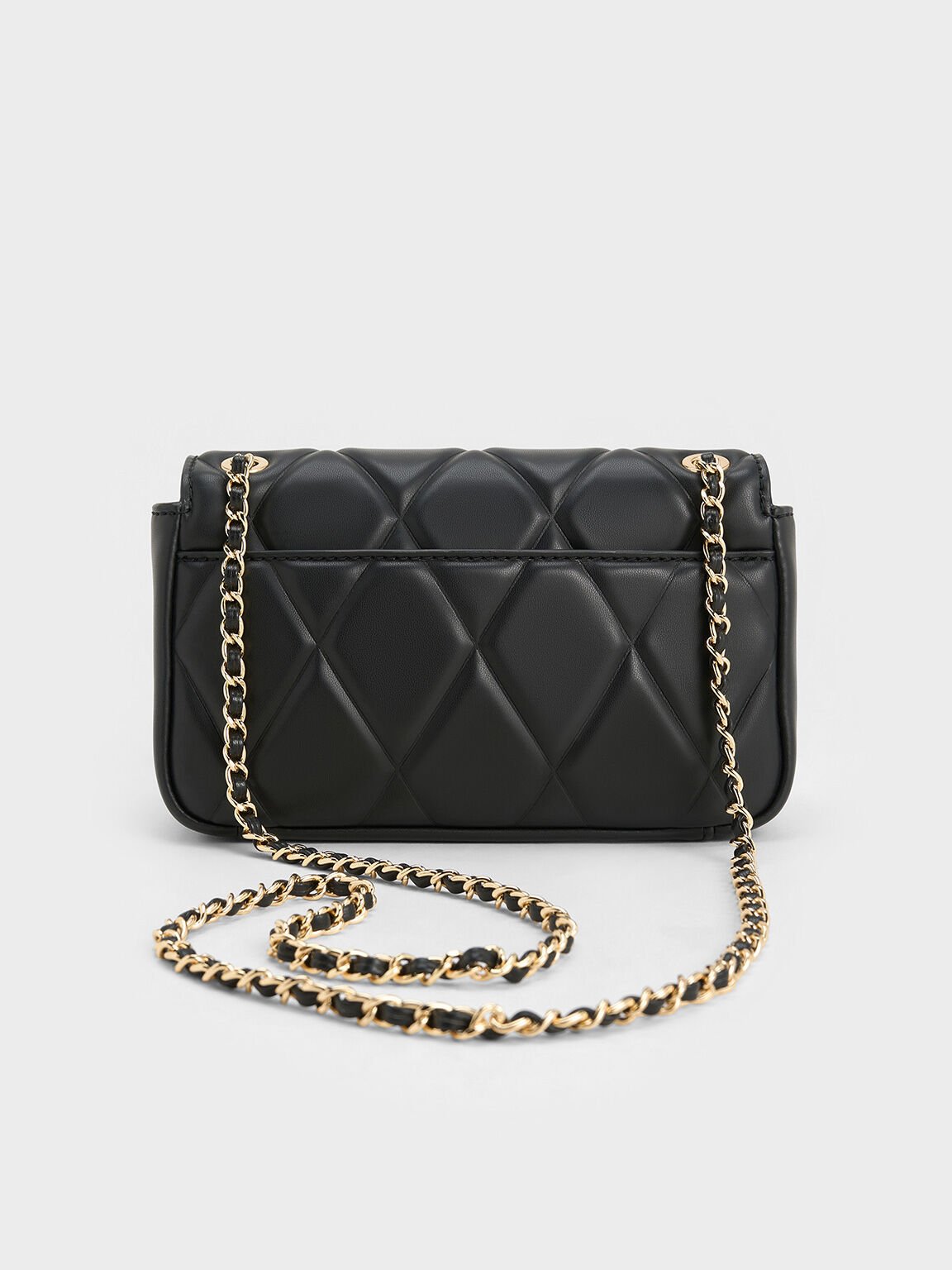 Arwen アルウェン&nbsp;キルトショルダーバッグ, ブラック, hi-res