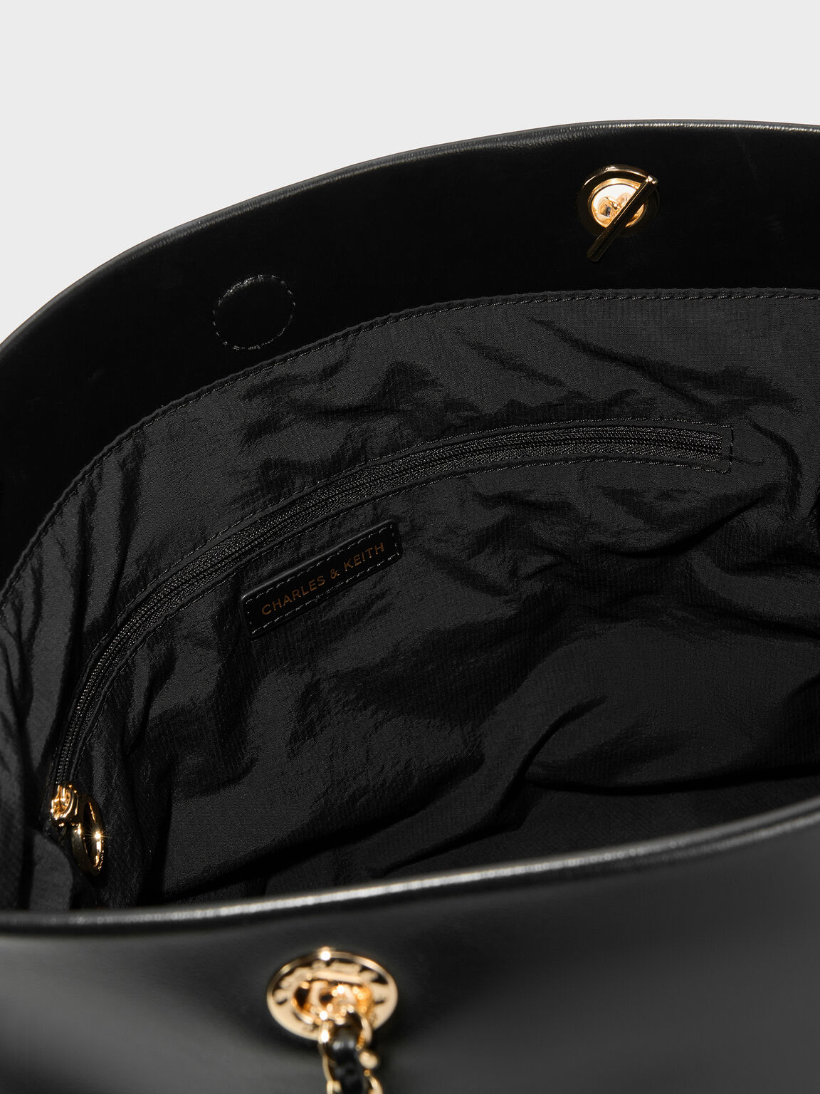 Arya アリア ブレイドストラップダブルハンドルトートバッグ, ブラック, hi-res