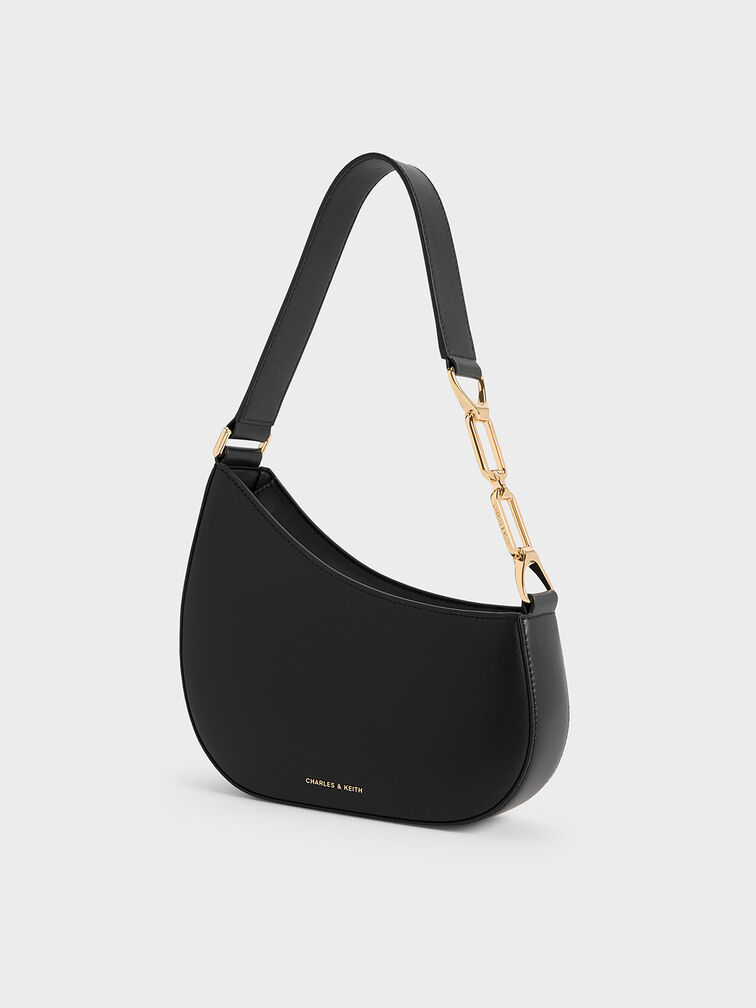 アシメトリック ショルダーバッグ - ブラック | CHARLES & KEITH 