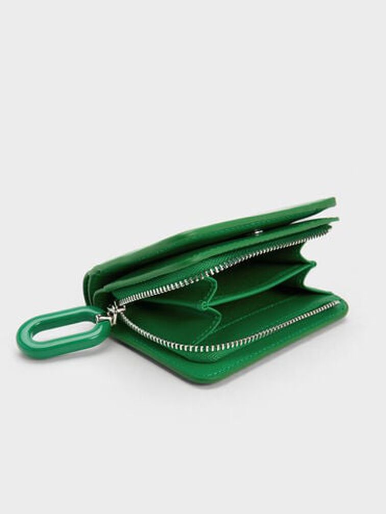 オーバル キーチェーンシップウォレット - グリーン | CHARLES & KEITH 