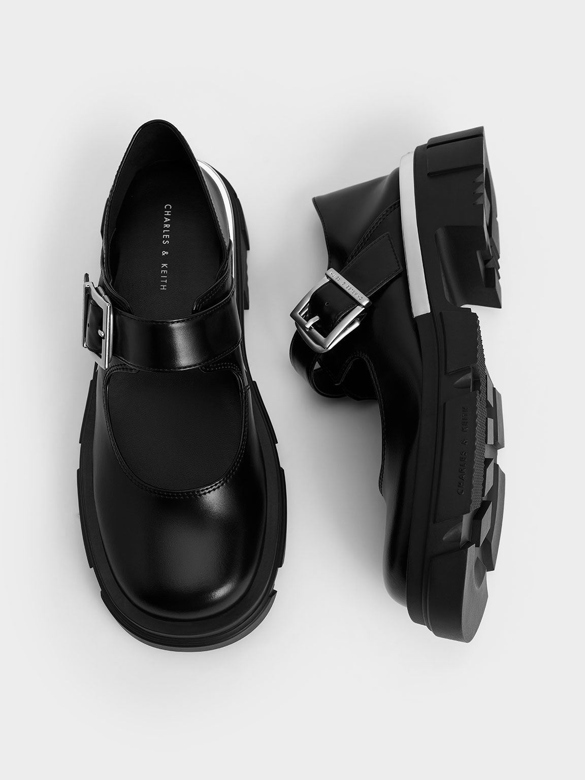 Dakota ダコタ メタリックアクセントメリージェーン, ブラック, hi-res