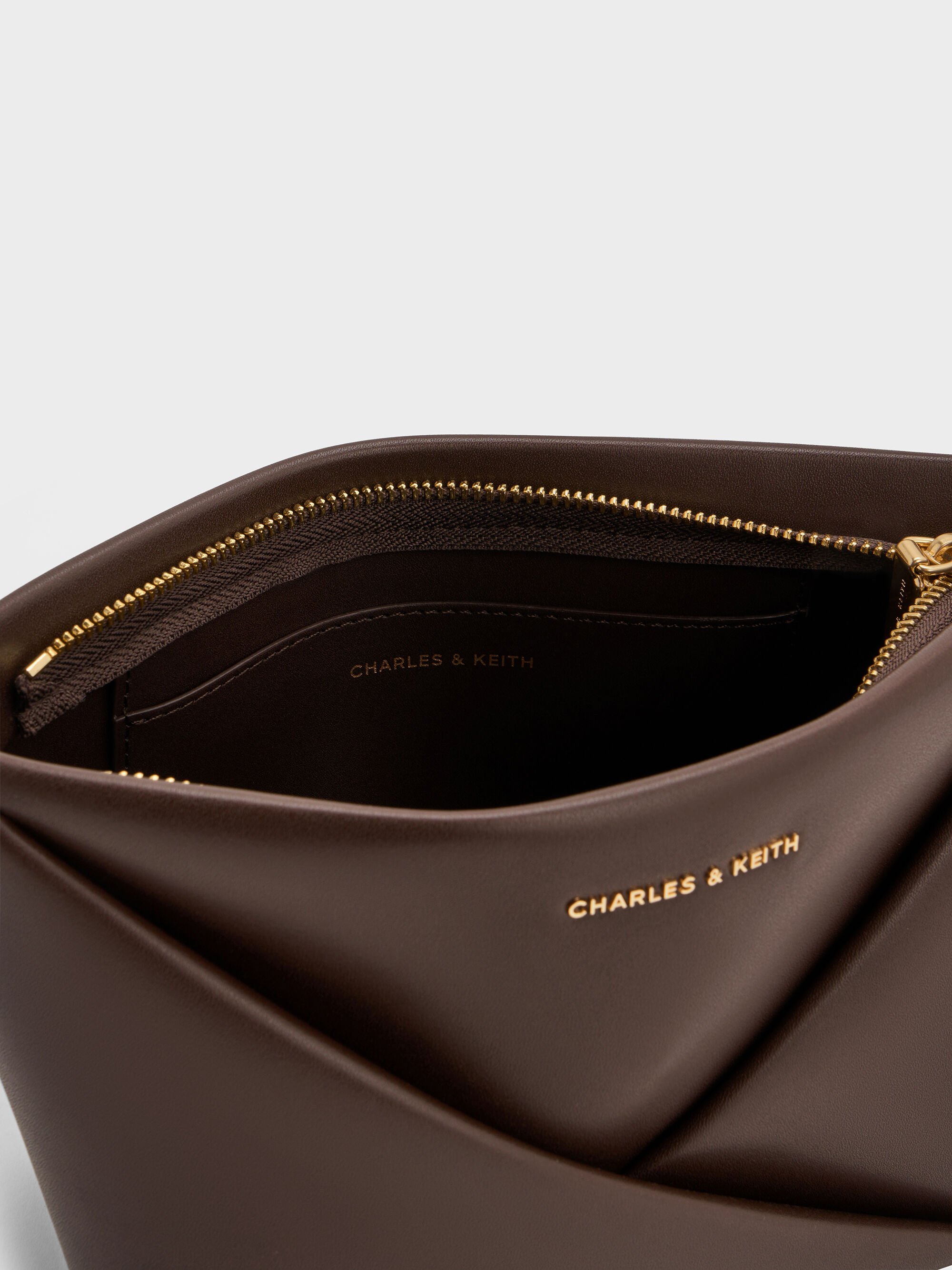 Midori ミドリ ジオメトリッククロスボディバッグ - エスプレッソ